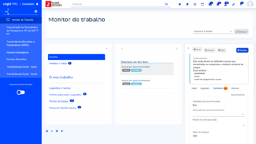 Automatização PHC CS